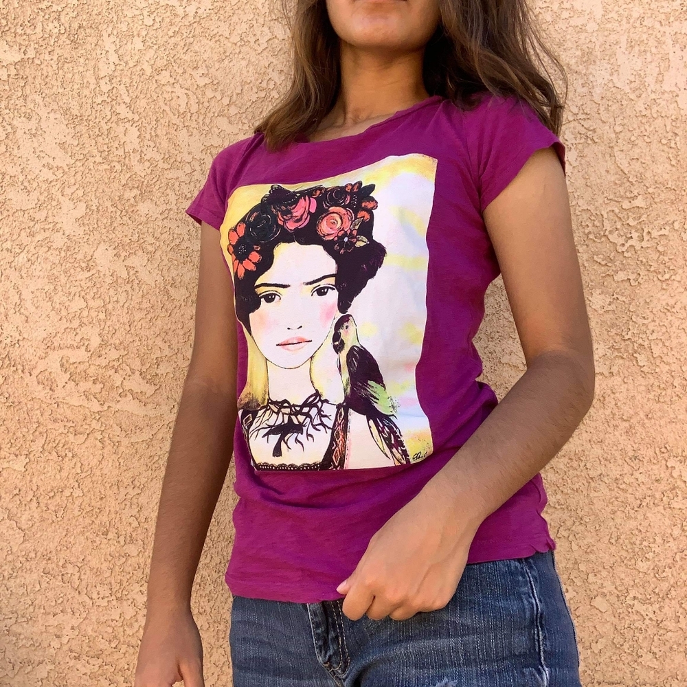 District Frida Kahlo Purple Shirt